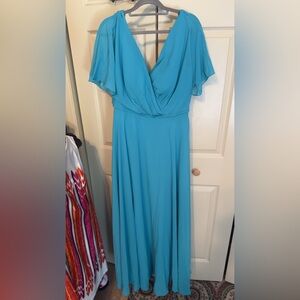 Chic Turquoise Maxi Dress